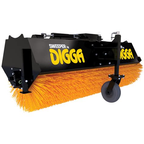 case skid steer street sweeper|Digga Skid Steer Angle Broom Attachment .